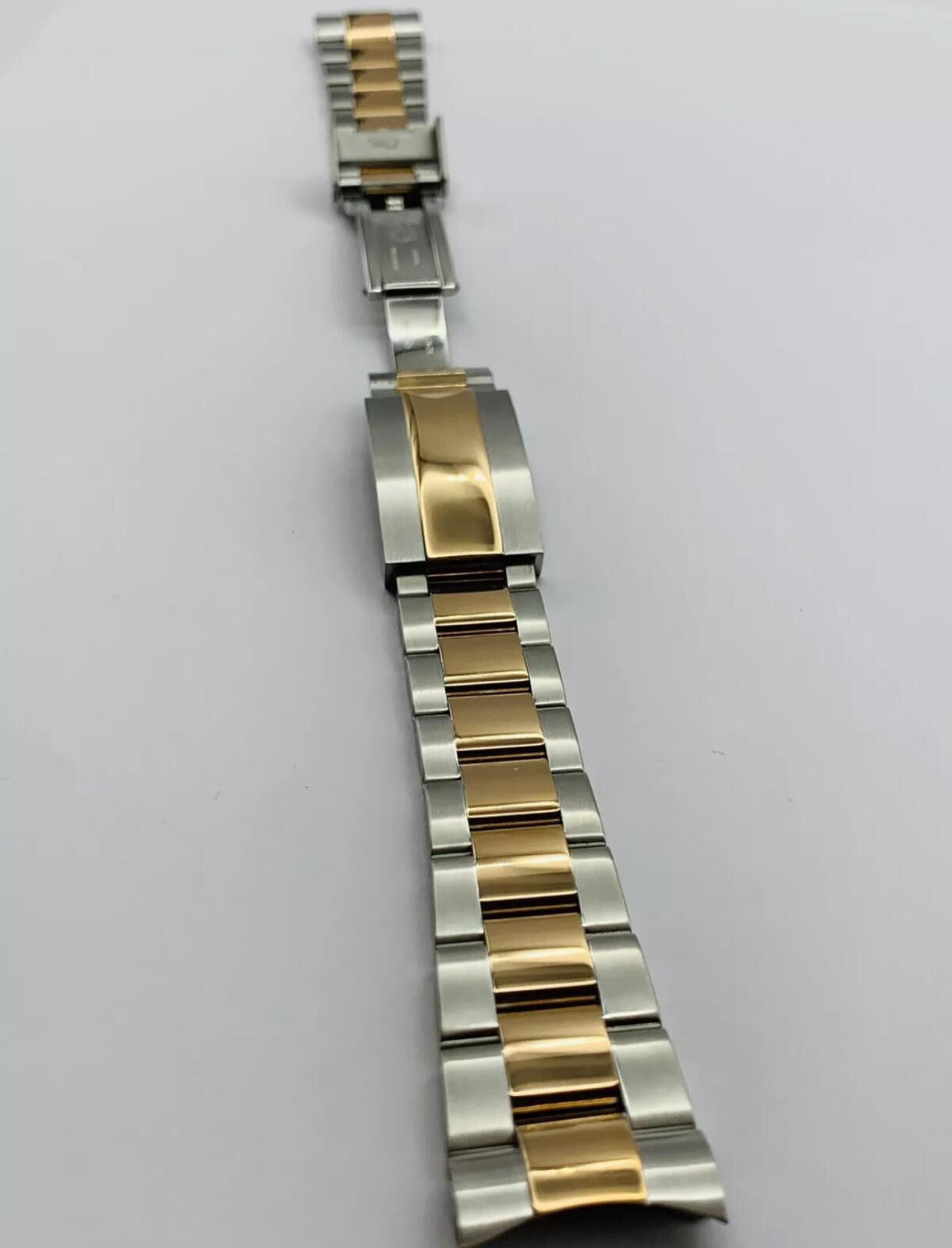 20MM 21MM Oyster Watch Band Bracelet Steel and Rose Two Tones Fits For Rolex Sub