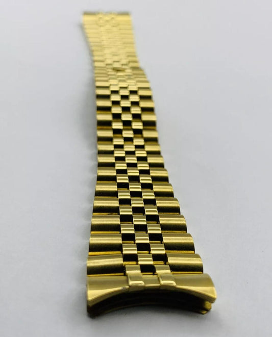20MM 21MM JUBILEE WATCH BAND SOLID LINK FOR ROLEX SOLID HIDDEN CLASP GOLD