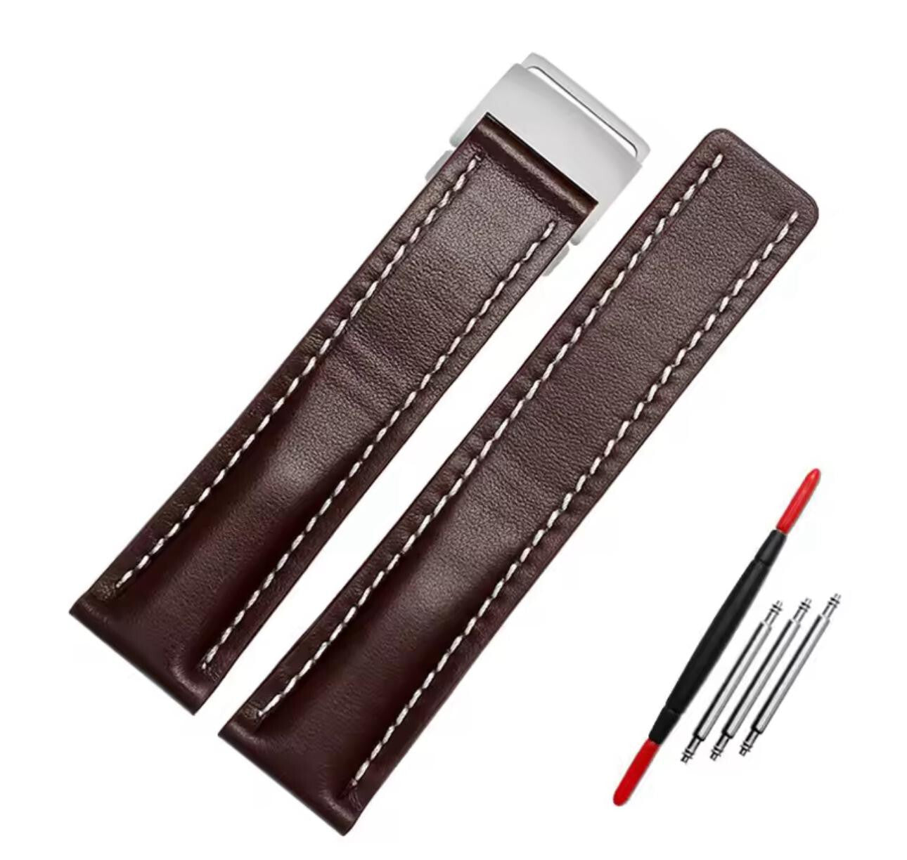 Watch Strap Band Genuine Leather Wristband For Breitling Navitimer and Avenger