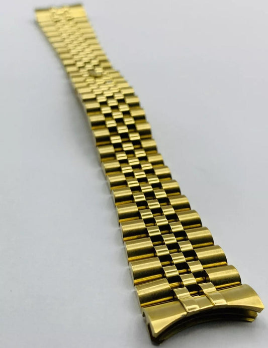 20MM 21MM JUBILEE WATCH BAND SOLID LINK FOR ROLEX SOLID HIDDEN CLASP GOLD