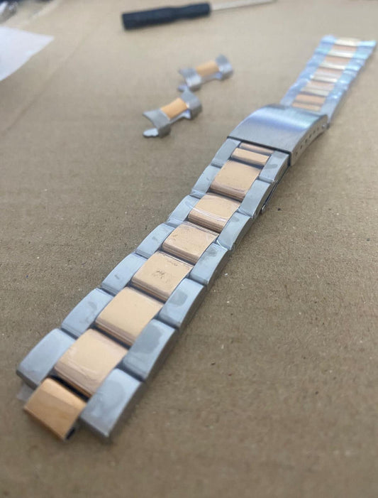 20MM SS Two Tone Rose Gold Oyster Watch Band For Rolex 20MM Datejust 36MM