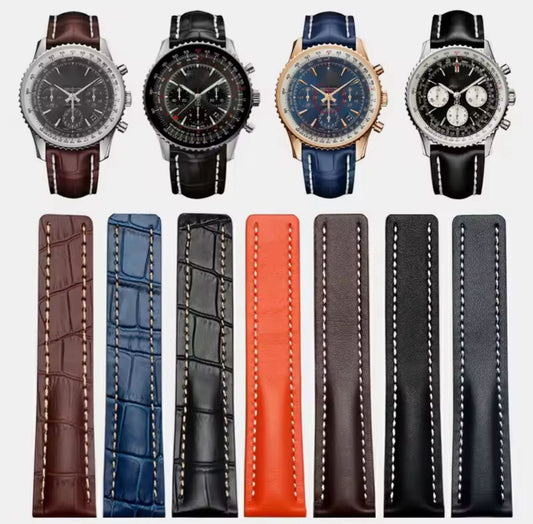 Watch Strap Band Genuine Leather Wristband For Breitling Navitimer and Avenger