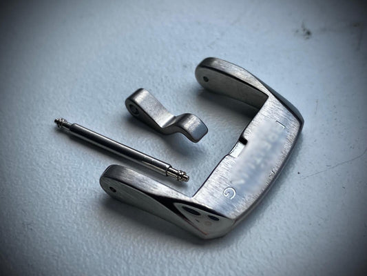 20mm 18mm Breitling Brush Matt Stainless Steel Pin Buckle, NEW