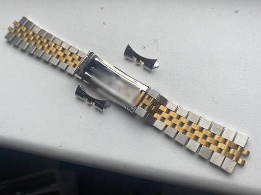 19 20MM JUBILEE SILVER GOLD BRACELET ROLEX DATEJUST 16013 16200 16233 16234 1601