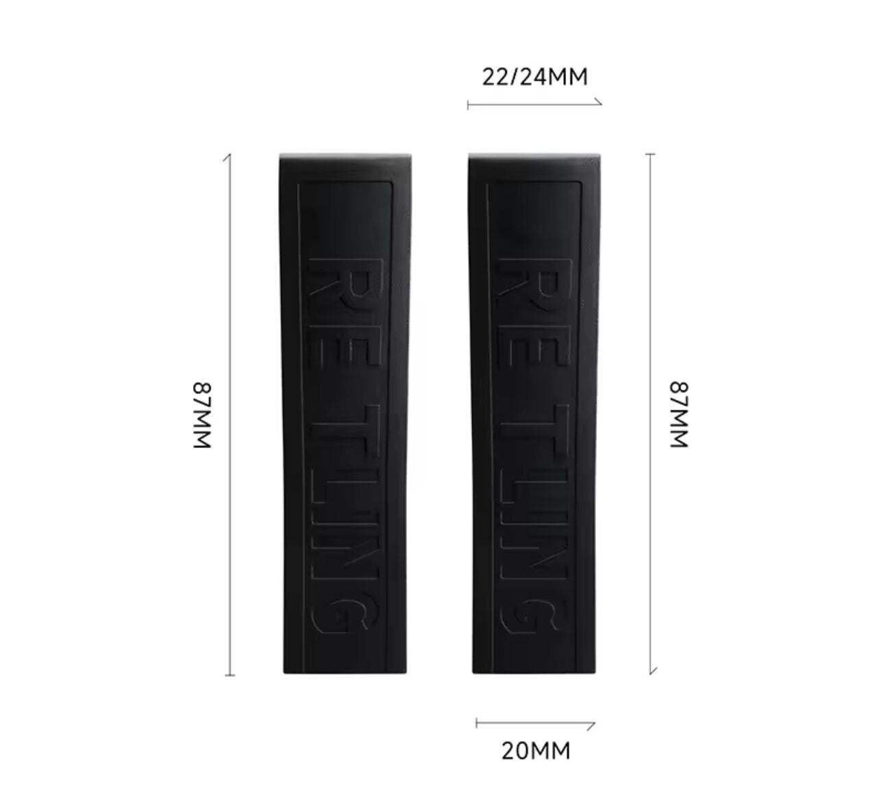 24mm 22mm Rubber Watch Band Deployment Buckle For Breitling Watch Black Blue