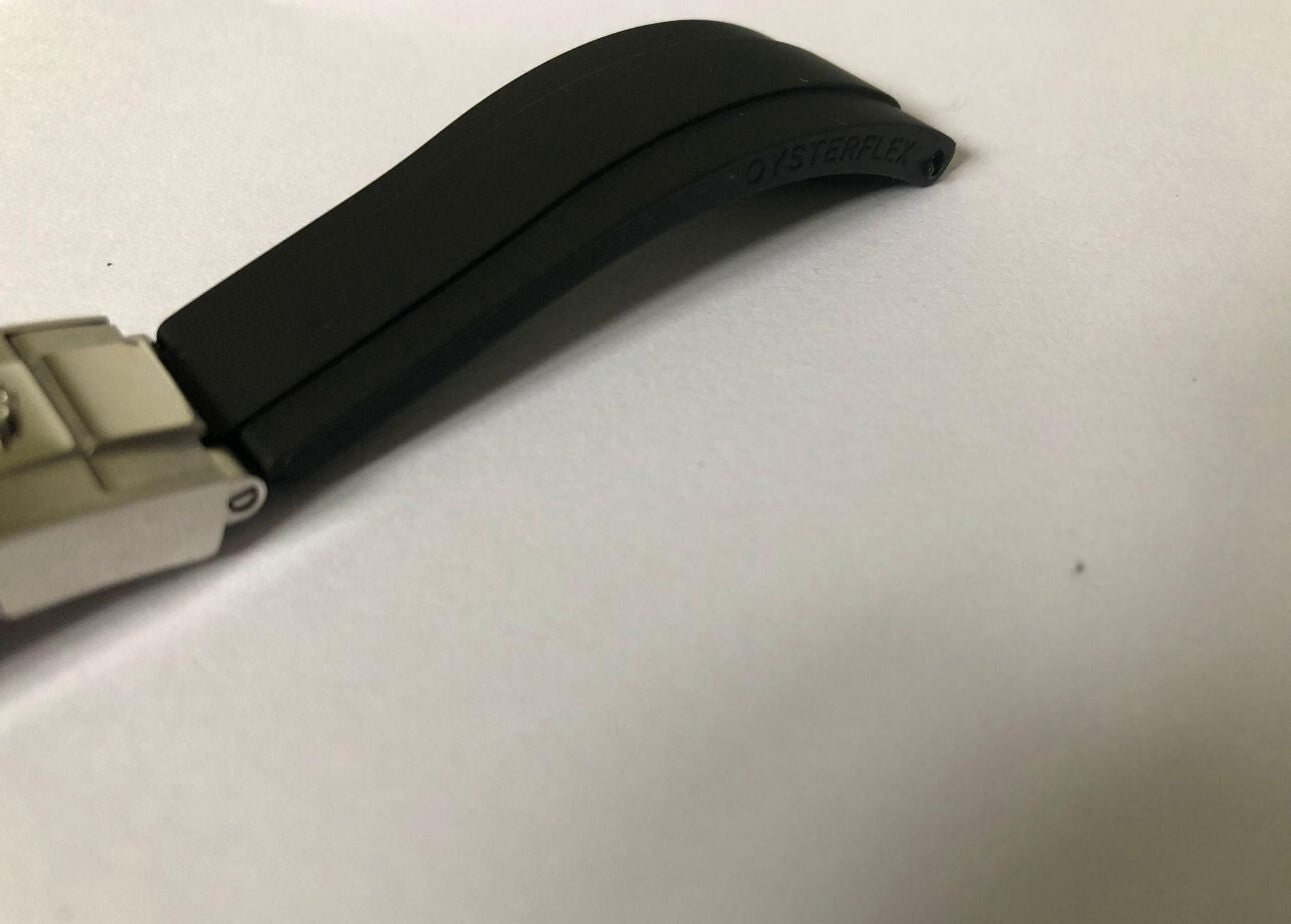 20MM 21MM OYSTERFLEX BLACK WATCH BAND FOR ROLEX,DEEPSEA,SEADWELLER,GMT,DATEJUST,