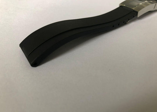 20MM 21MM OYSTERFLEX BLACK WATCH BAND FOR ROLEX,DEEPSEA,SEADWELLER,GMT,DATEJUST,