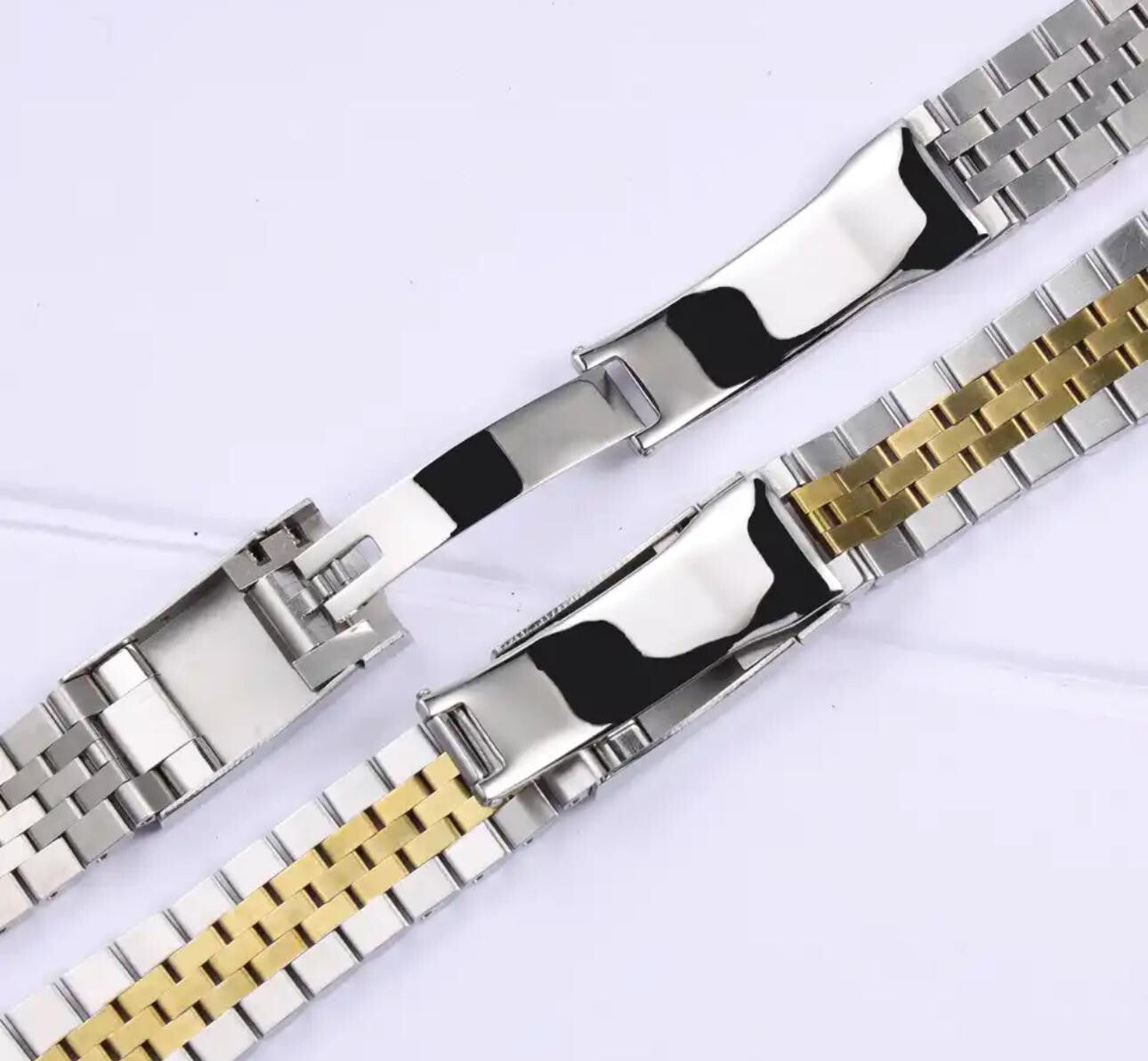 21MM 20MM JUBILEE WATCH BAND SOLID LINK FOR ROLEX DATEJUST GMT SUB HEAVY ST