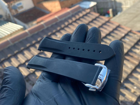 22MM/20MM RUBBER WATCH BAND STRAP DEPLOYMENT CLASP OMEGA SEAMASTER PLANET OCEAN