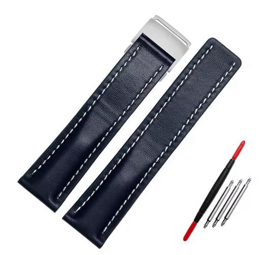Watch Strap Band Genuine Leather Wristband For Breitling Navitimer and Avenger
