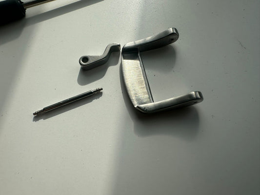 18mm Pin Buckle for Breitling matt brush Stainless Steel engraved new.