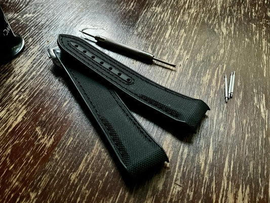 20MM-22MM For Omega Speedmaster, Seamaster, Planet Ocean Rubber nylon Strap.